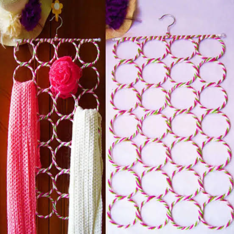 20-Hole Foldable Scarf Holder (4)