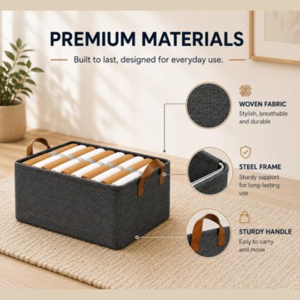Foldable Steel Frame Storage Box with Cover