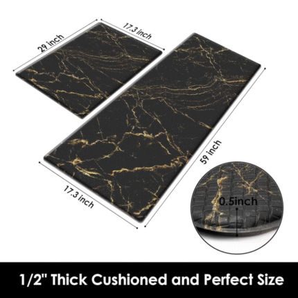 2-in-1 Printed Kitchen & Home Carpet Set