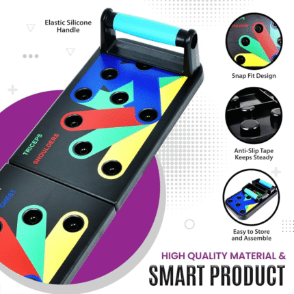 Color-Coded Multi-Position Push-Up Board Fitness System